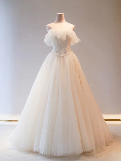 Wedding Dress Unique Fantastic Tulle Long Dress Formal Wedding Party Dress