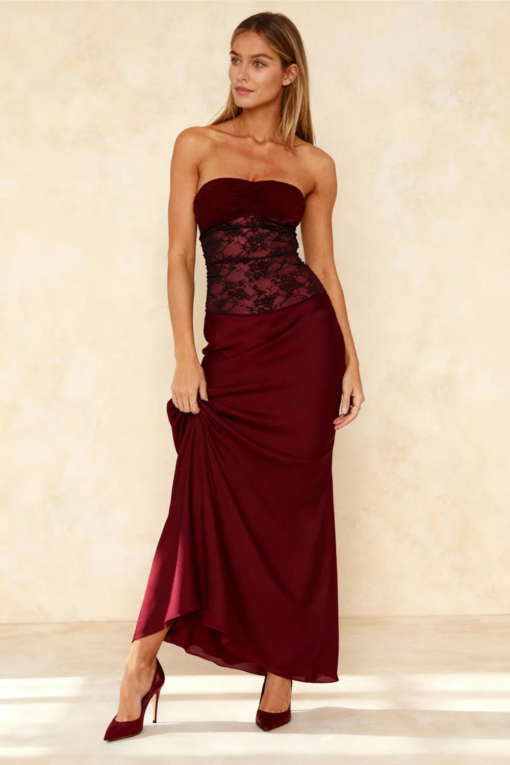 Glamorous Black Strapless Mermaid Gown with Lace Corset Bodice, Evening Dresses