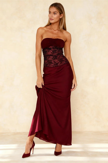 Glamorous Black Strapless Mermaid Gown with Lace Corset Bodice, Evening Dresses