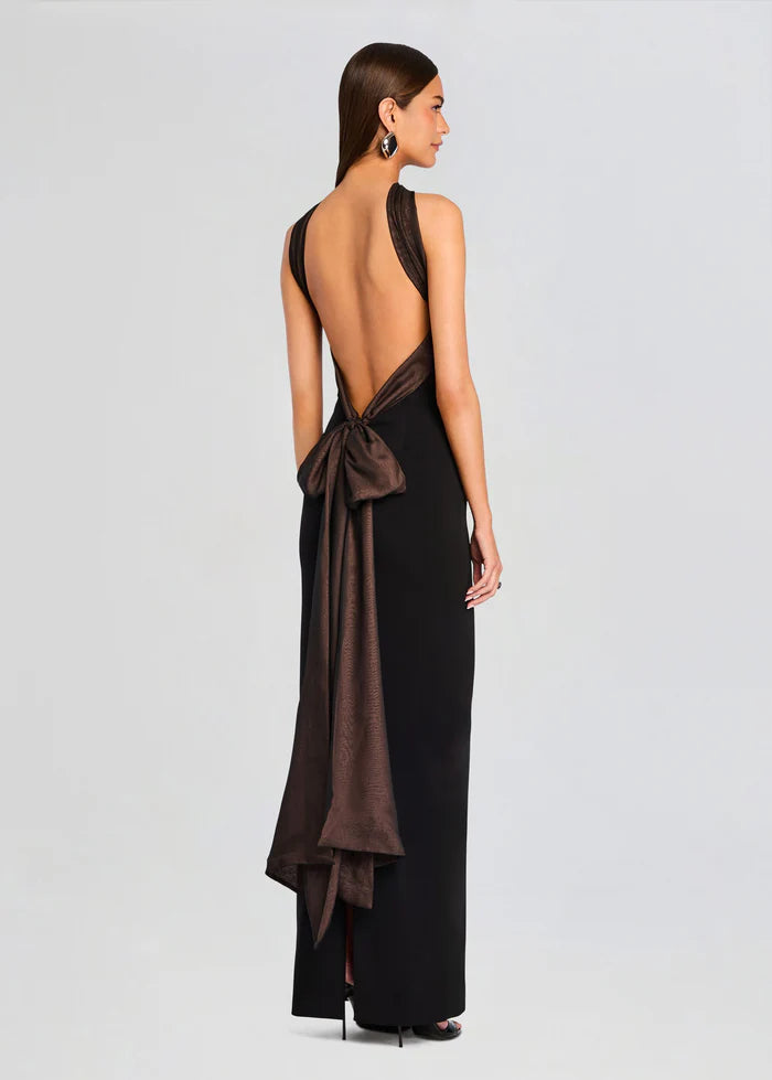 Sophisticated Black Strapless Sweetheart Neck Sheer Mesh Detail Choker Floor-Length Evening Dress