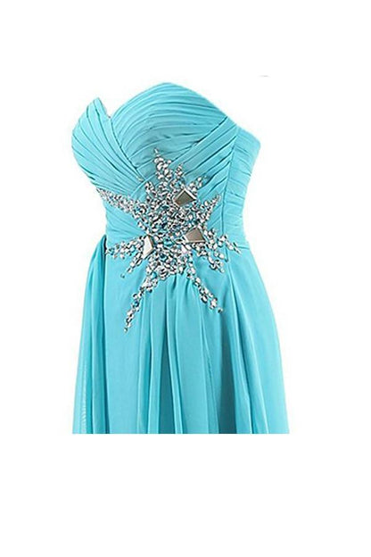 A-line Sweetheart Beading Chiffon Prom Dress Evening Gown