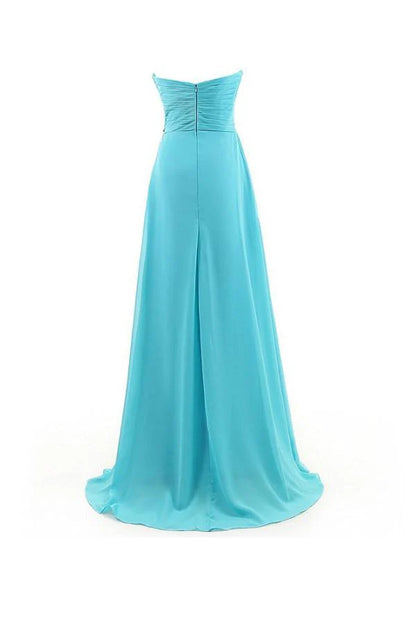 A-line Sweetheart Beading Chiffon Prom Dress Evening Gown