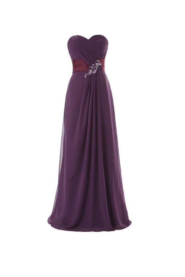 A-Line Sweetheart Floor-length Bridesmaid/Prom Dress With Ruffles