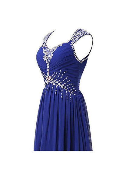 Chiffon V-neck Long Prom Gowns Party Dresses Bridesmaid Dresses