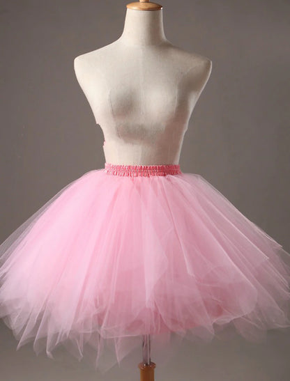 Short Girl Skirt Cocktail Dress Petticoat Hoop Skirt Ballet Dancer Women's Girls' Wedding Party Petticoat