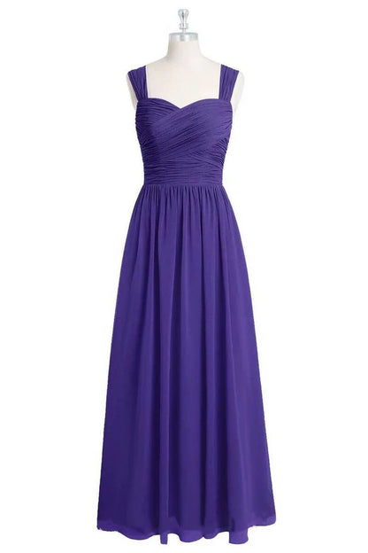 Sweetheart Backless A-Line Long Bridesmaid Dress