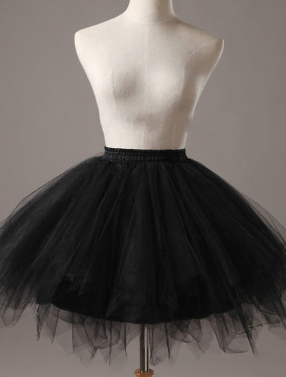 Short Girl Skirt Cocktail Dress Petticoat Hoop Skirt Ballet Dancer Women's Girls' Wedding Party Petticoat