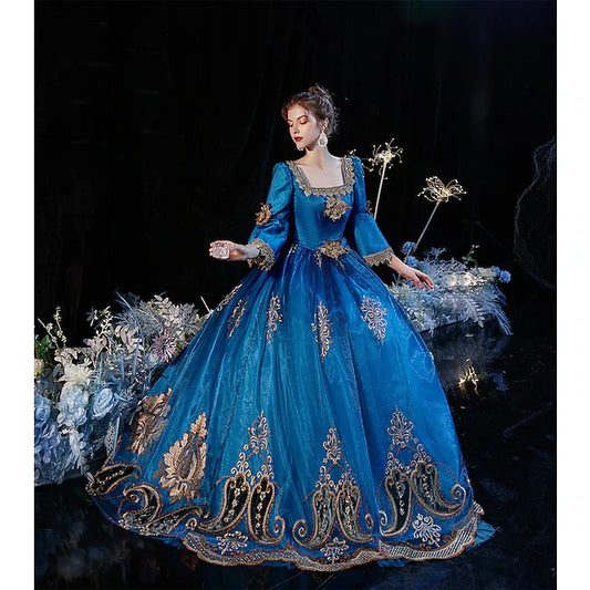 Princess Shakespeare Gothic Lolita Victorian Medieval Renaissance Dress Party Costume Prom Dress Women's Costume Vintage Cosplay Party Evening Party Masquerade 3/4-Length Sleeve Ball Gown Dress