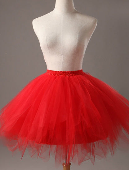 Short Girl Skirt Cocktail Dress Petticoat Hoop Skirt Ballet Dancer Women's Girls' Wedding Party Petticoat