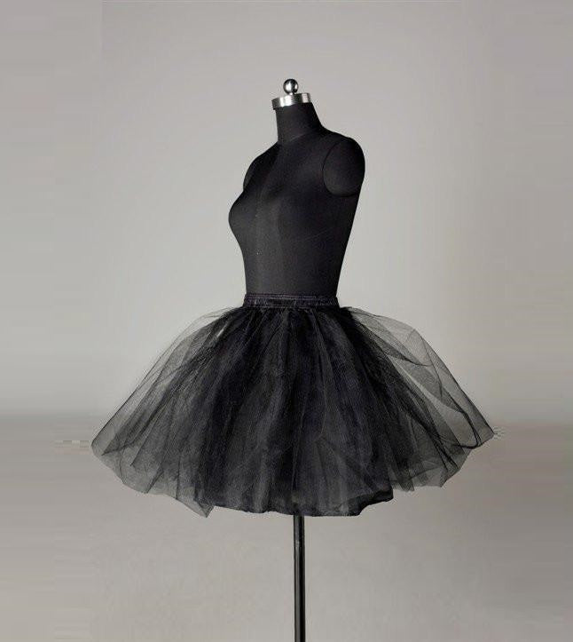 Black Short Mini Girl Under Skirt Fashion Short Wedding Dress Petticoat