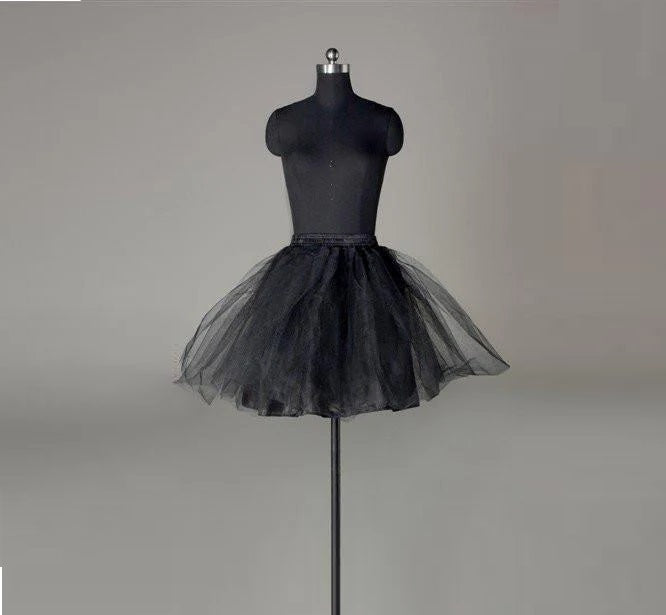 Black Short Mini Girl Under Skirt Fashion Short Wedding Dress Petticoat