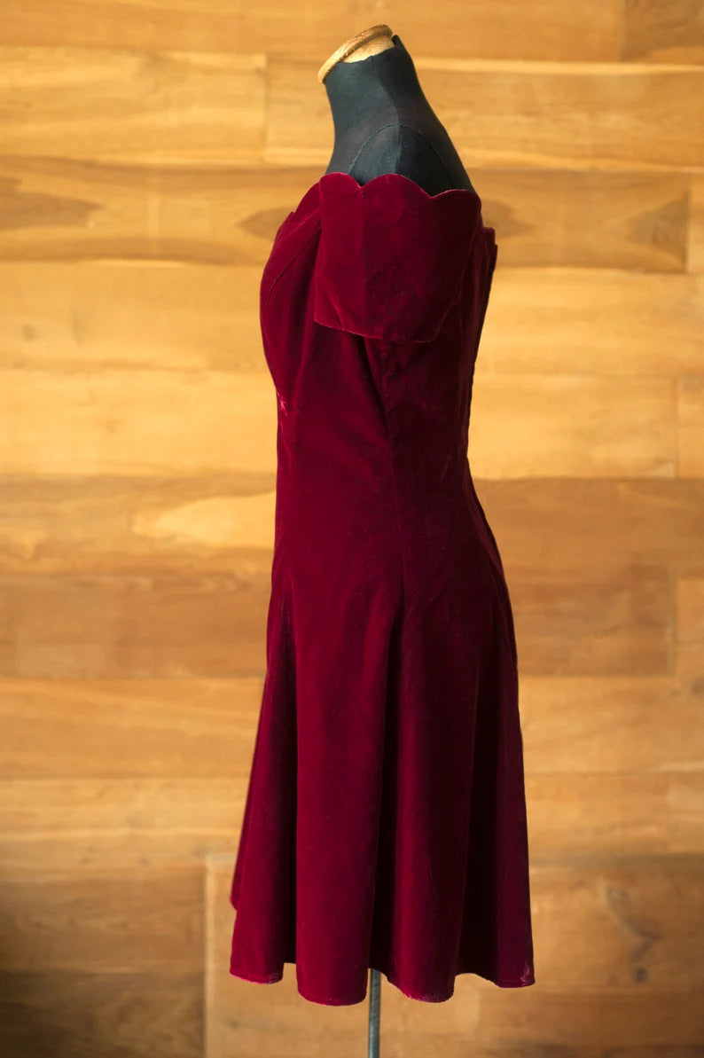 Velvet Dress Short skirt Off Shoulder Christmas Dress Formal Wear Dresses Wedding Guest Dress Evening Dress