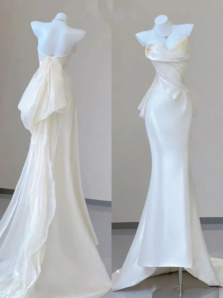 New Pattern Wedding Dress Sweetheart Mermaid Cultivate oneself Long Formal Dresses