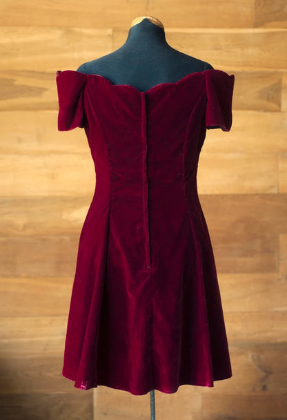 Velvet Dress Short skirt Off Shoulder Christmas Dress Formal Wear Dresses Wedding Guest Dress Evening Dress
