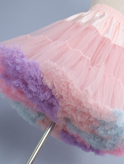 Wedding / Engagement Tulle Knee-Length Petticoats Hoop Skirt Tutu Under Skirt Women's Masquerade Performance Party Skirts