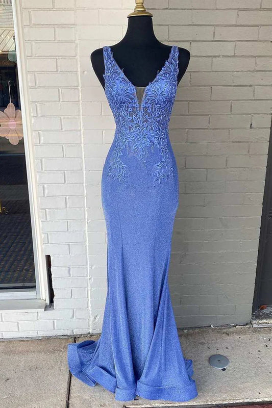 Elegant  Plunge V Mermaid Long Formal Gown