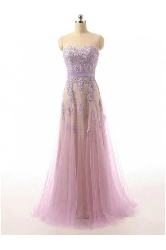 Lace Sweetheart Tulle Prom Dresses Evening Dresses