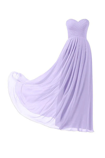 Chiffon Bridesmaid Dress Floor Length Prom