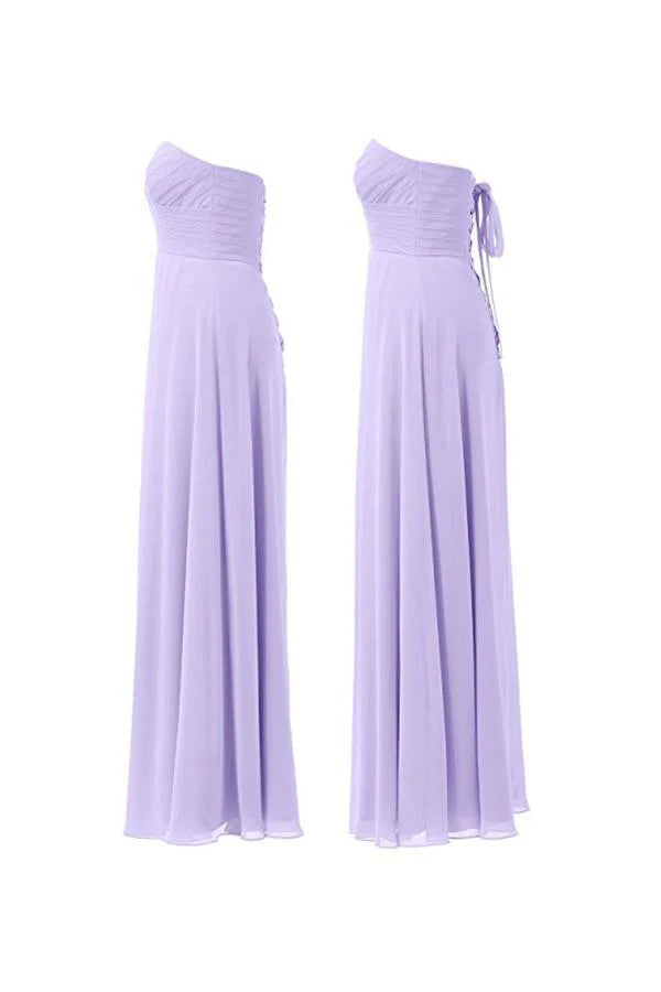 Chiffon Bridesmaid Dress Floor Length Prom