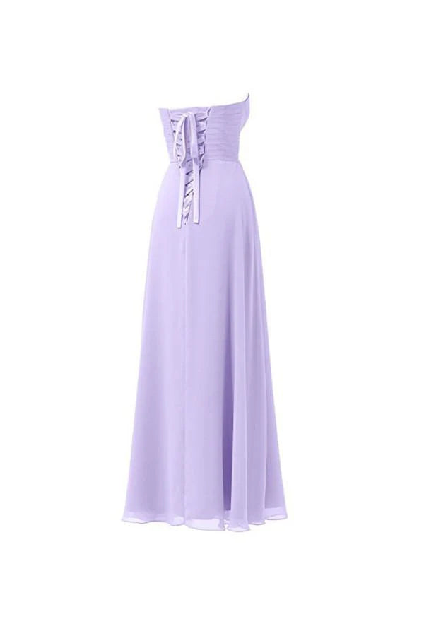 Chiffon Bridesmaid Dress Floor Length Prom