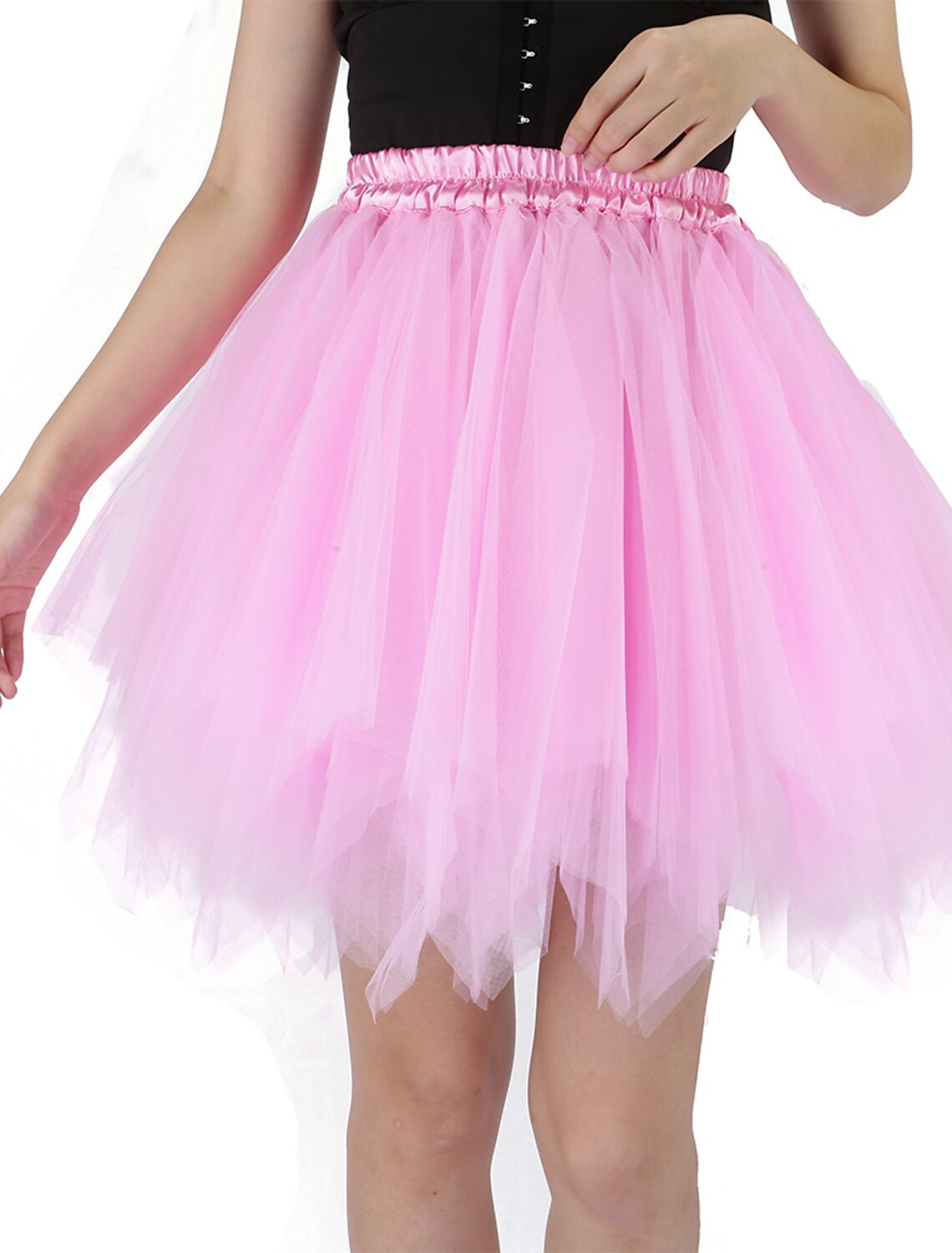 Short Girl Skirt Cocktail Dress Petticoat Hoop Skirt Ballet Dancer Women's Girls' Wedding Party Petticoat