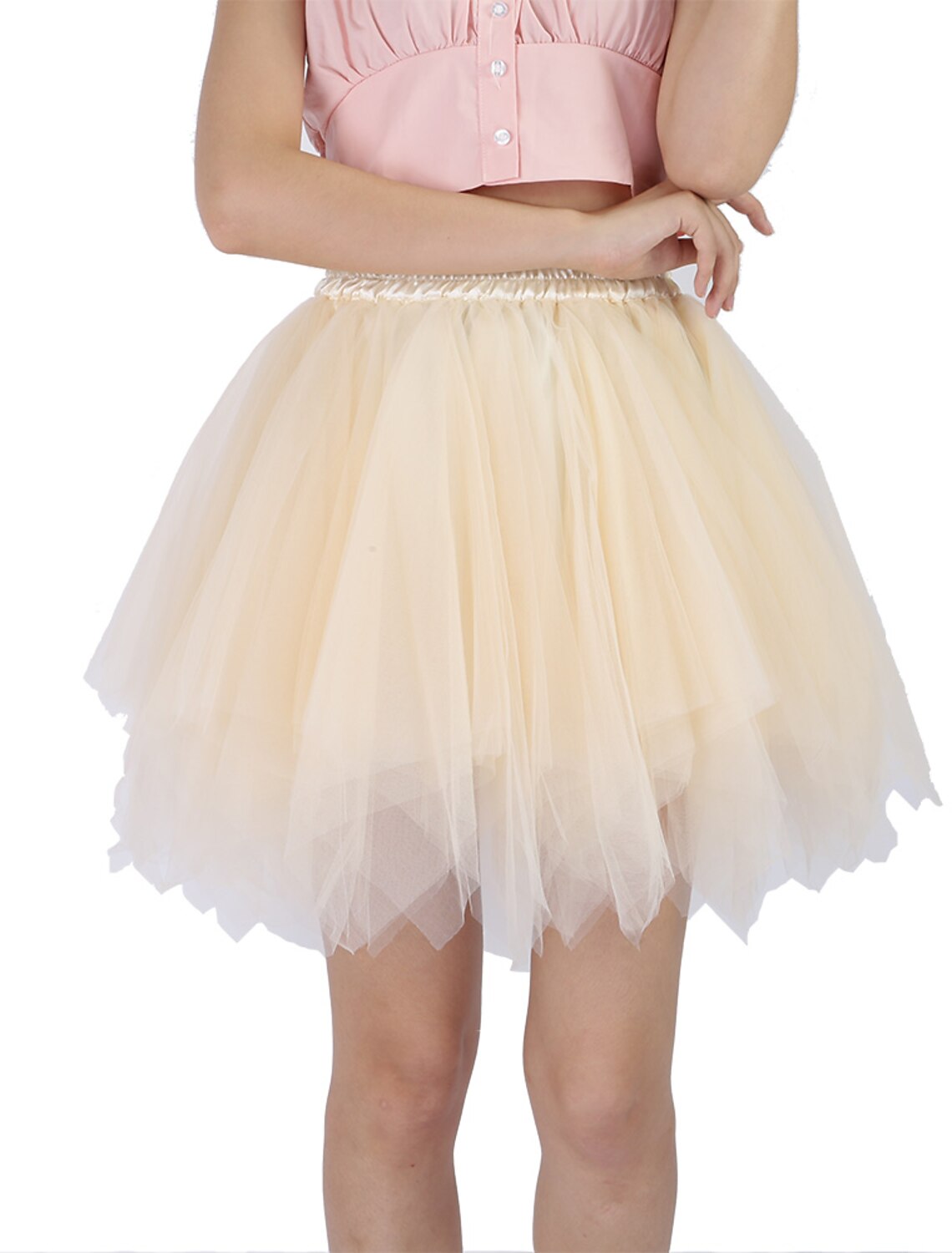 Short Girl Skirt Cocktail Dress Petticoat Hoop Skirt Ballet Dancer Women's Girls' Wedding Party Petticoat