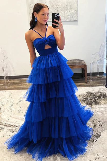 Tulle Layers Long Formal Dress Princess Prom Dresses