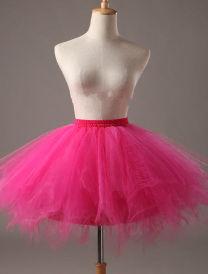 Short Girl Skirt Cocktail Dress Petticoat Hoop Skirt Ballet Dancer Women's Girls' Wedding Party Petticoat