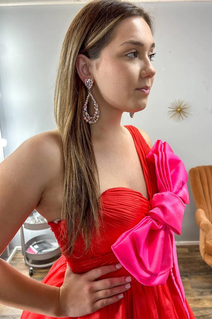 One-Shoulder Bow Ball Gown