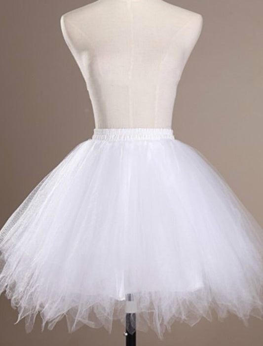 Short Girl Skirt Cocktail Dress Petticoat Hoop Skirt Ballet Dancer Women's Girls' Wedding Party Petticoat