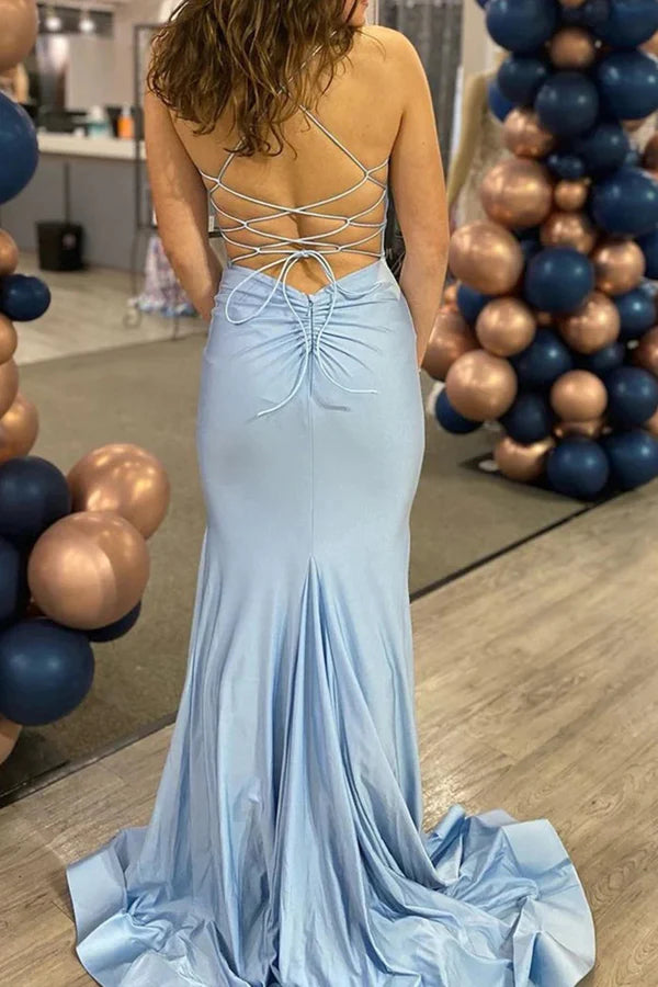 Mermaid Orange Tight Long Prom Dress Formal Gown