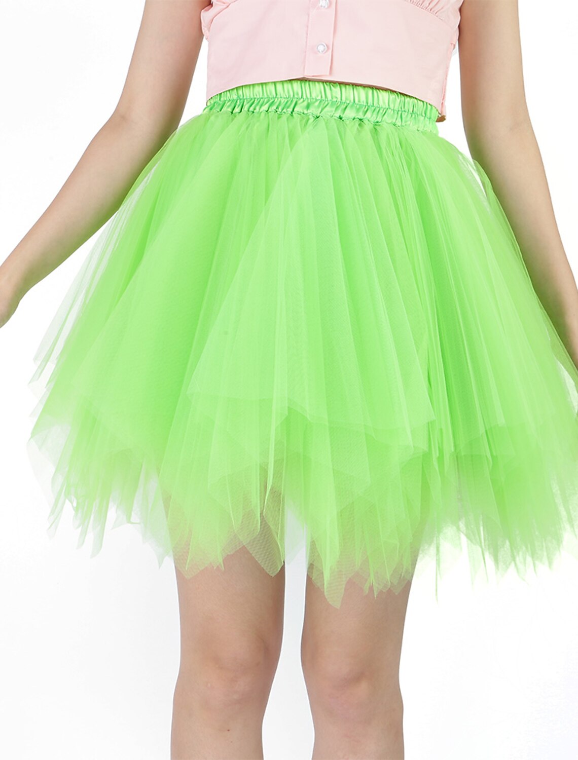 Short Girl Skirt Cocktail Dress Petticoat Hoop Skirt Ballet Dancer Women's Girls' Wedding Party Petticoat