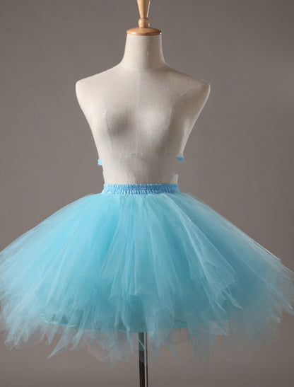 Short Girl Skirt Cocktail Dress Petticoat Hoop Skirt Ballet Dancer Women's Girls' Wedding Party Petticoat