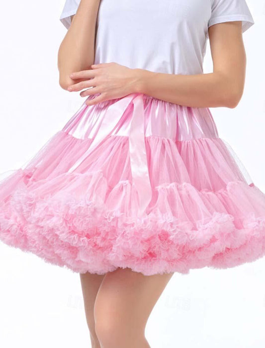 Slip Tiers Petticoats Hoop Skirt Tutu Under Skirt  Halloween Party / Evening Skirts