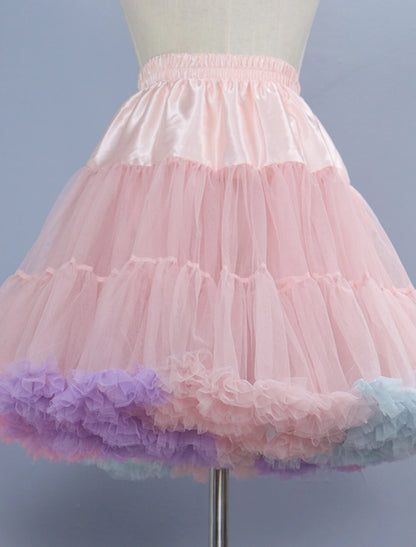 Wedding / Engagement Tulle Knee-Length Petticoats Hoop Skirt Tutu Under Skirt Women's Masquerade Performance Party Skirts