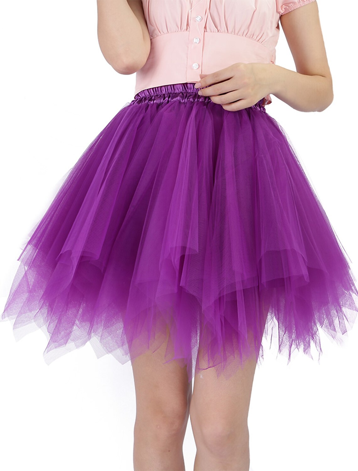 Short Girl Skirt Cocktail Dress Petticoat Hoop Skirt Ballet Dancer Women's Girls' Wedding Party Petticoat